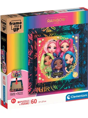 Image of: CLEMENTONI 60ч. Пъзел Frame Me Up Rainbow High